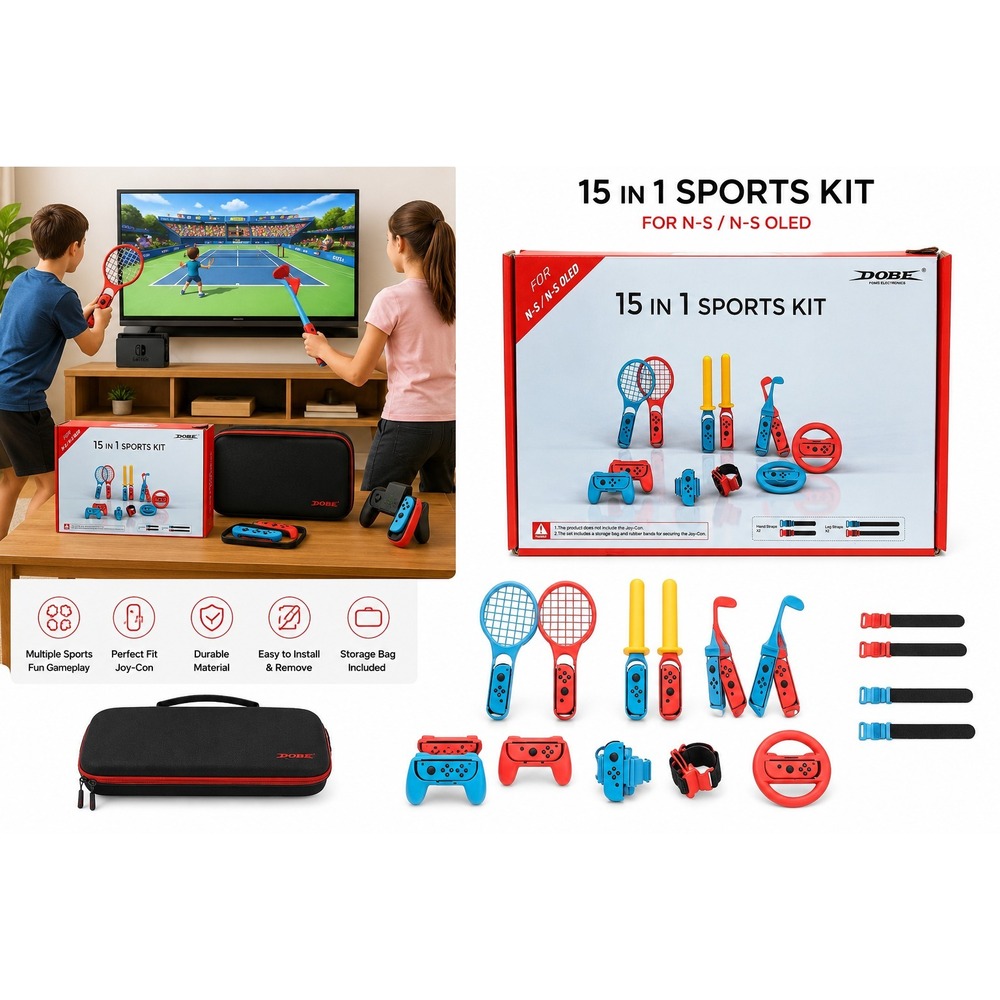 15 in 1 Switch 2 Sports Bundle Accessories Kit For Nintendo Switch 2 Joy con